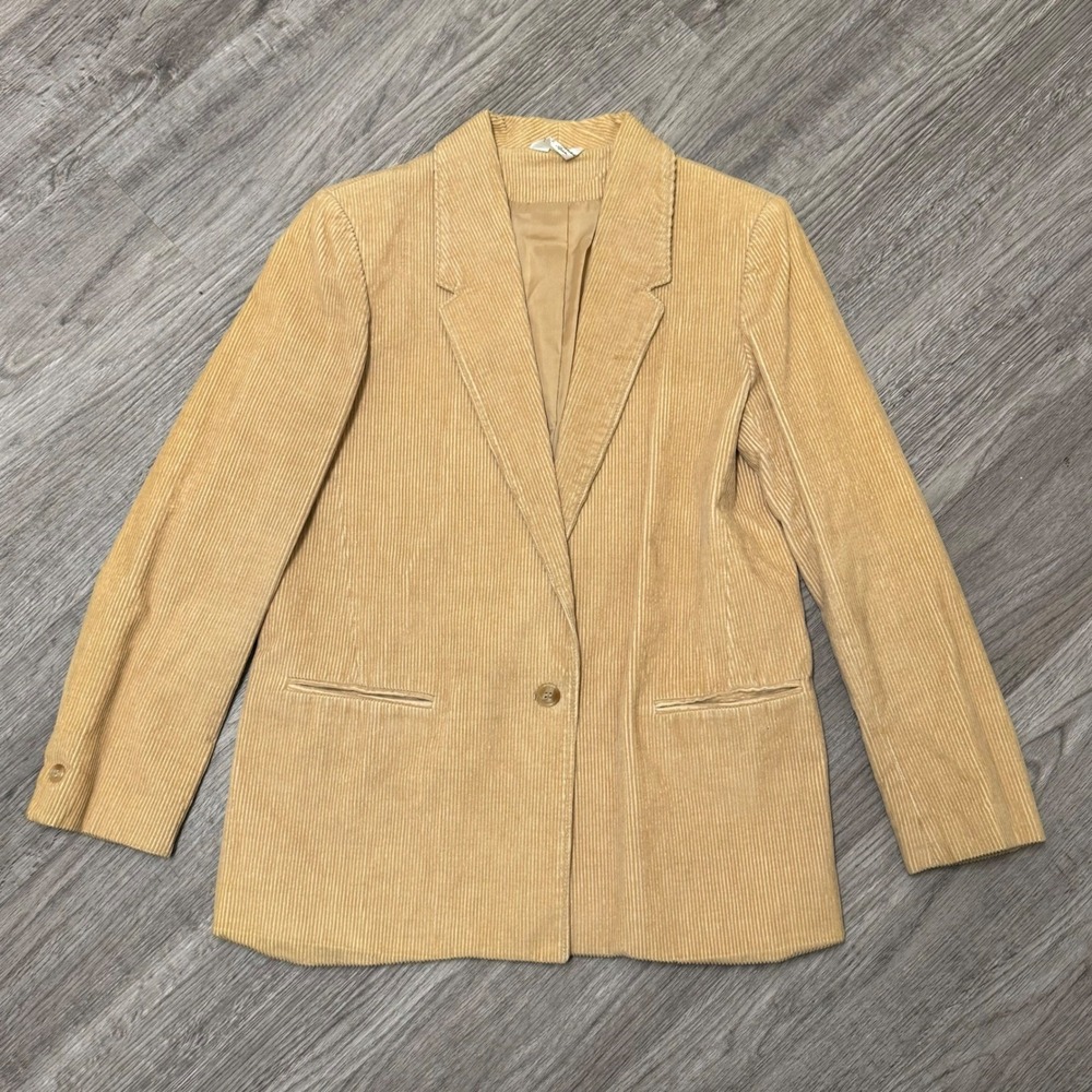 Vintage Tan Corduroy Blazer Jacket Single Button Tan 13 Made Transkei S Africa